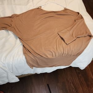 Plus size cold shoulder top